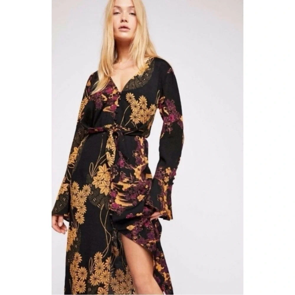 Free People Fiesta Multicolor Floral Print dress